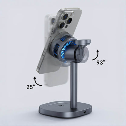Qi2.2 Wireless Charging Magnetic Phone Holder with Semiconductor Cooling