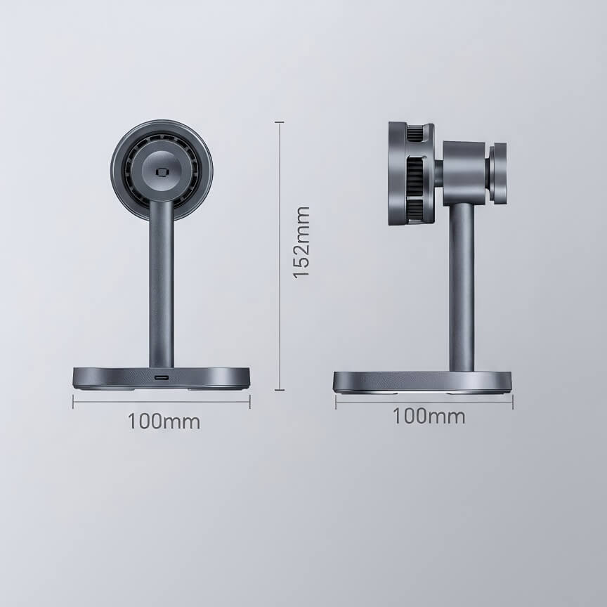 Qi2.2 Wireless Charging Magnetic Phone Holder with Semiconductor Cooling