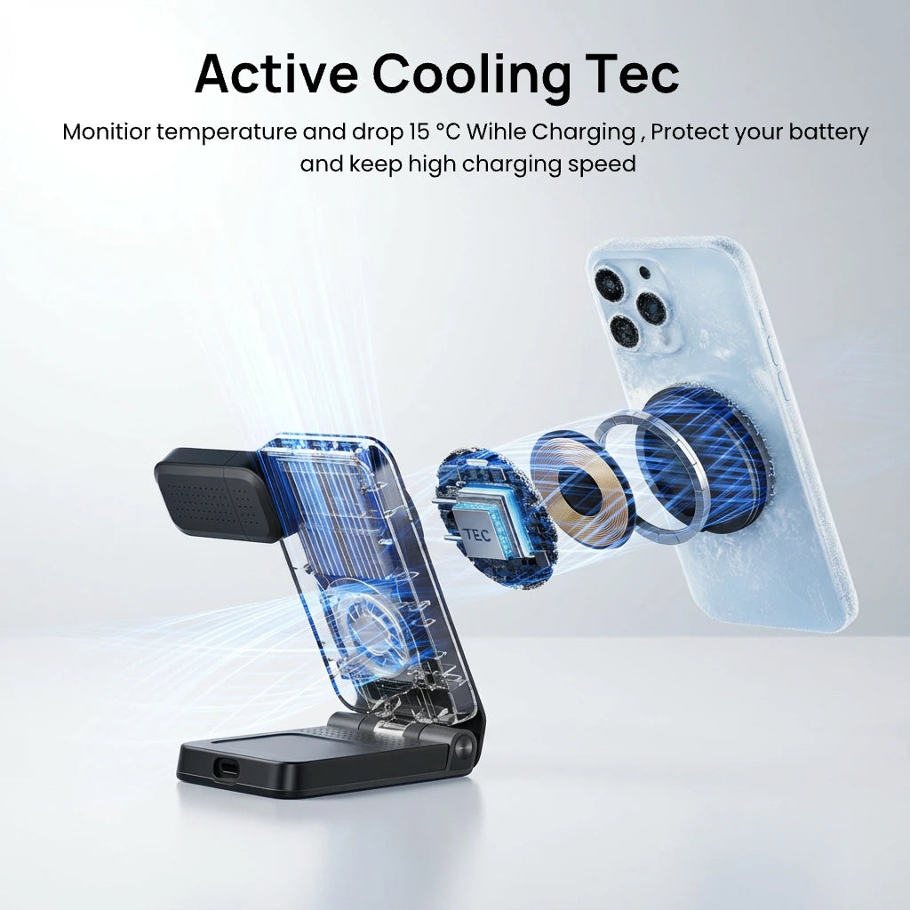 Qi2.2 Magsafe 25W 3 in 1 Charger For Apple- AU Plug