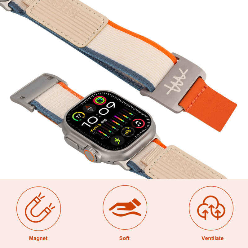 Magnetic Snap Nylon Apple Watch Band (Outdoor)-3 Magnetic Snap Nylon Apple Watch Band (Outdoor)