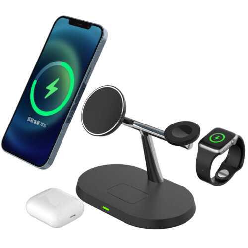 Three-in-One(3 In 1) Wireless Charger Black