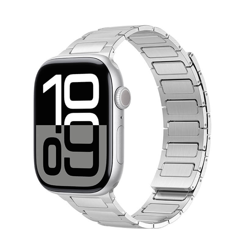 Titanium Magnetic Strap Sliver Titanium  Magnetic Band For Apple Watch