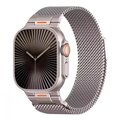 Magnetic Milanese Loop Apple Watch Band in Mecha Style
